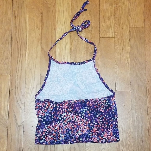 Aeropostale Floral Halter Crop Top - Picture 2 of 5